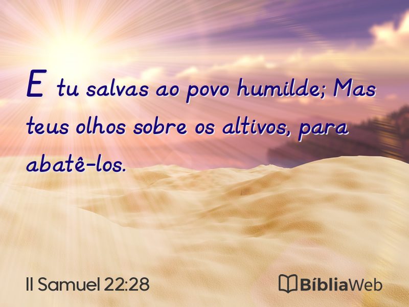 II Samuel 22:28 em imagem para compartilhar