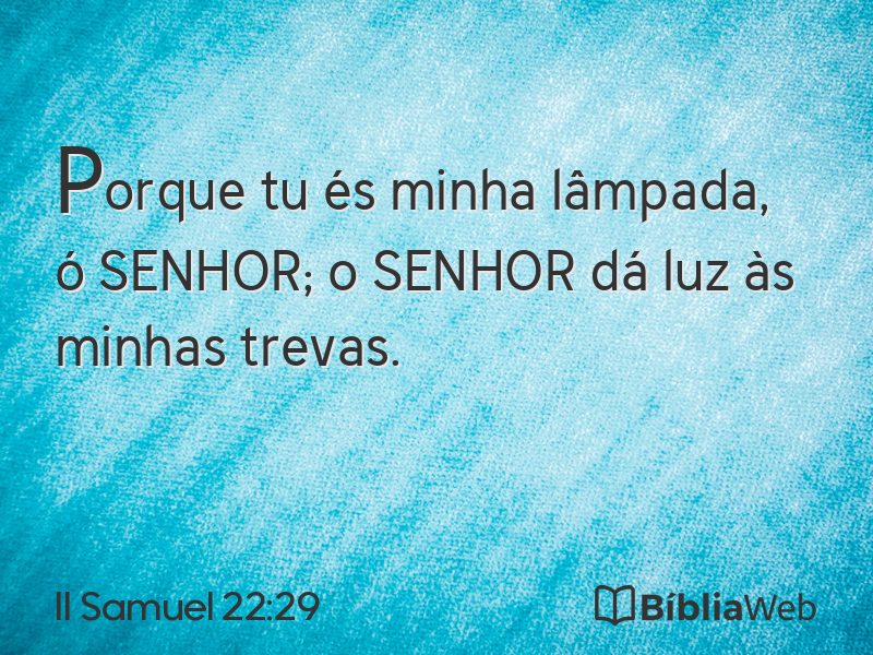 II Samuel 22:29 em imagem para compartilhar