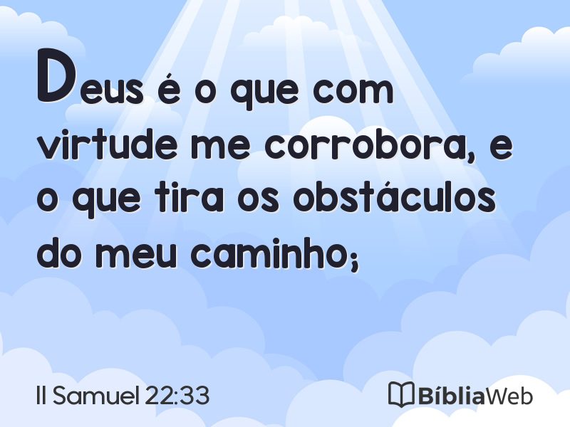 II Samuel 22:33 em imagem para compartilhar