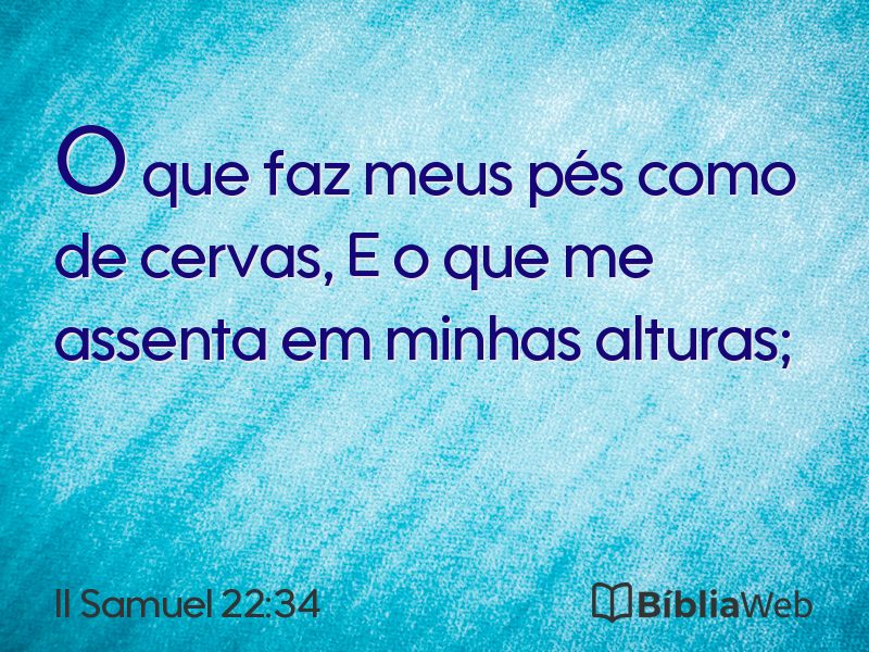II Samuel 22:34 em imagem para compartilhar
