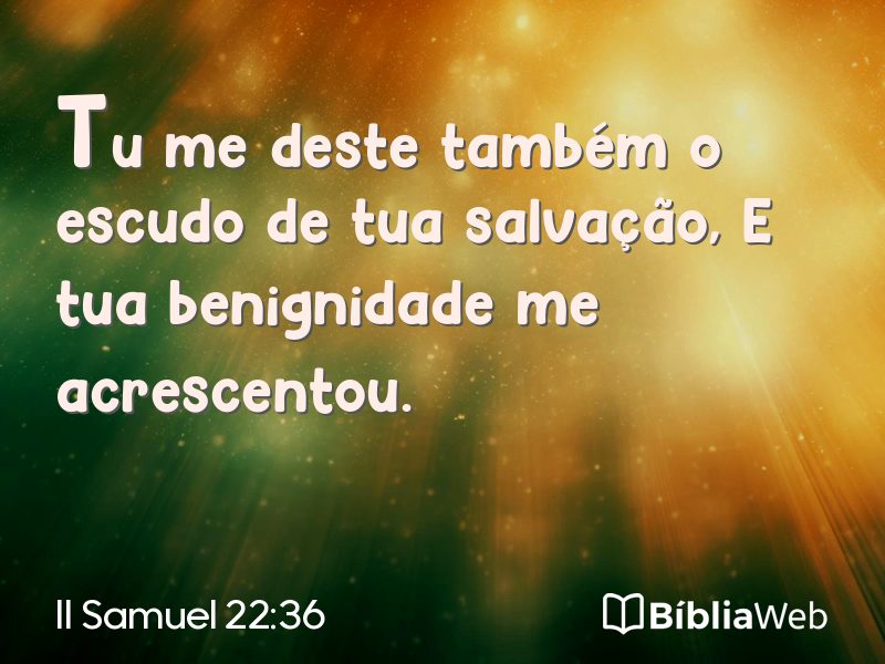 II Samuel 22:36 em imagem para compartilhar