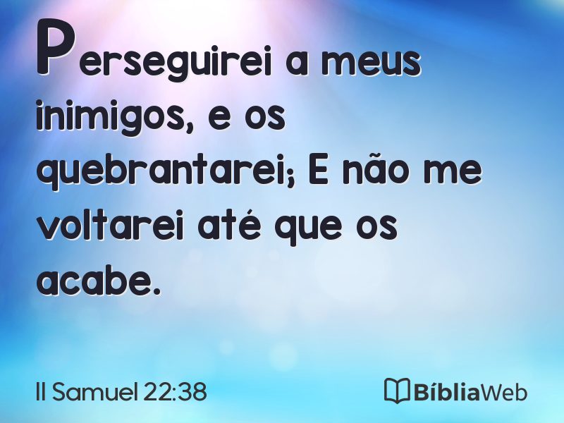 II Samuel 22:38 em imagem para compartilhar