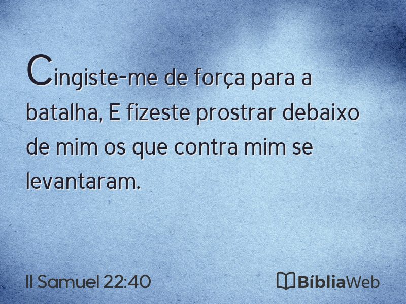 II Samuel 22:40 em imagem para compartilhar