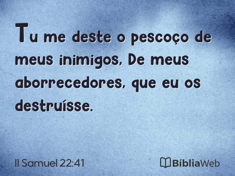 II Samuel 22:41 em imagem para compartilhar