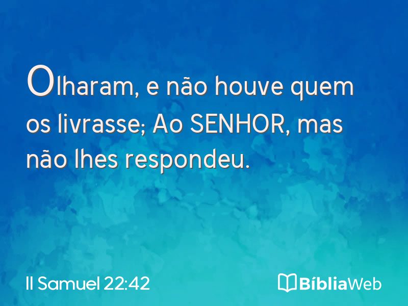 II Samuel 22:42 em imagem para compartilhar