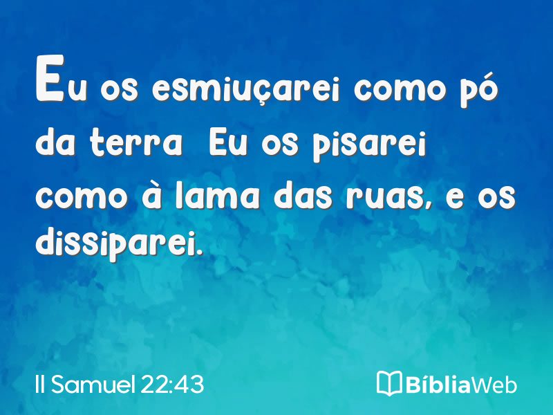 II Samuel 22:43 em imagem para compartilhar