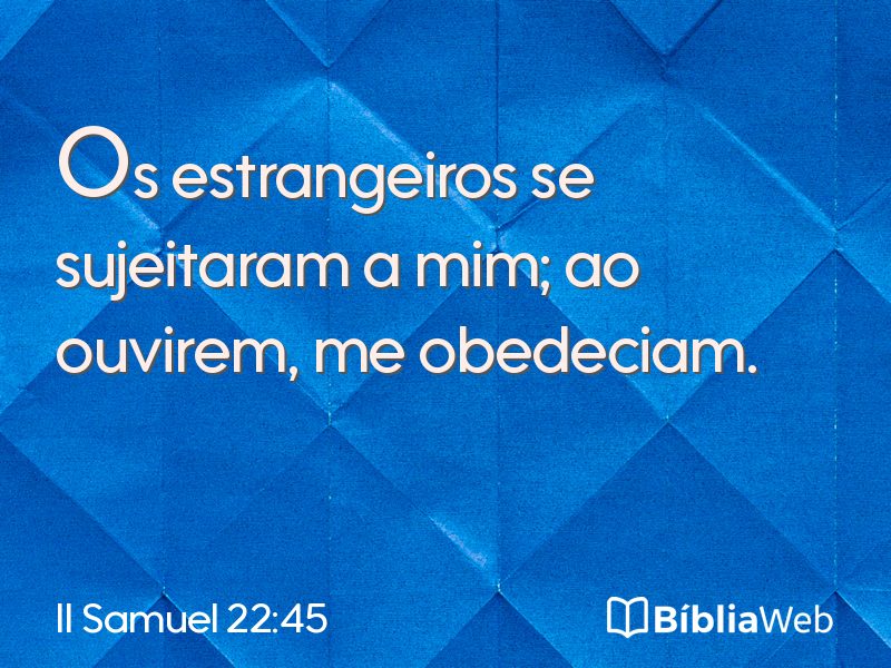 II Samuel 22:45 em imagem para compartilhar