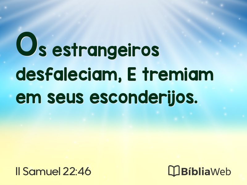 II Samuel 22:46 em imagem para compartilhar