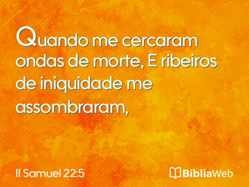 II Samuel 22:5 em imagem para compartilhar