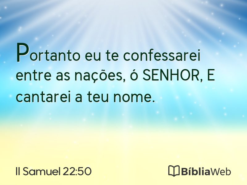 II Samuel 22:50 em imagem para compartilhar