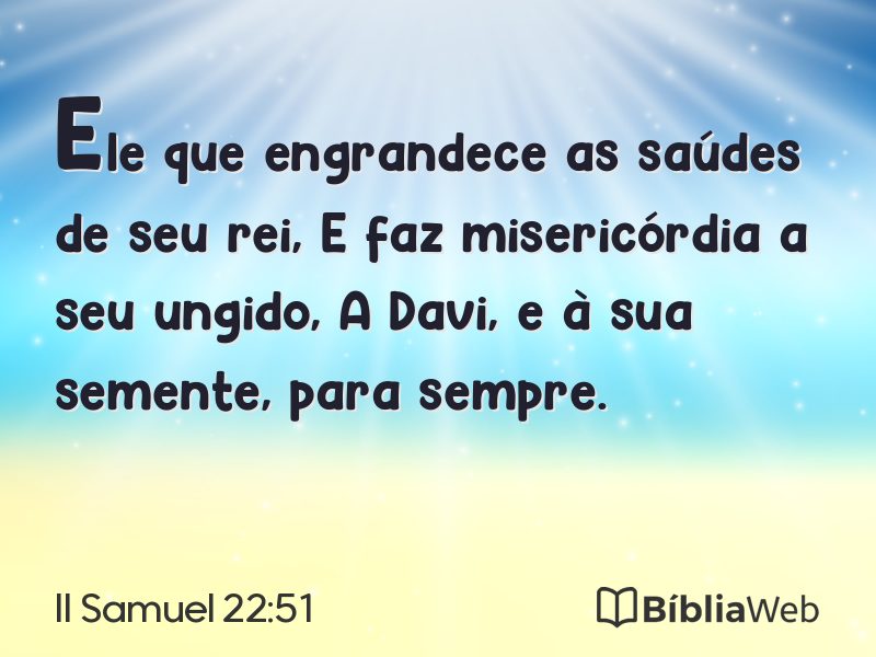 II Samuel 22:51 em imagem para compartilhar