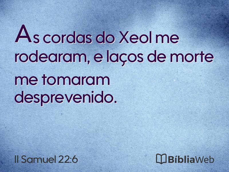 II Samuel 22:6 em imagem para compartilhar