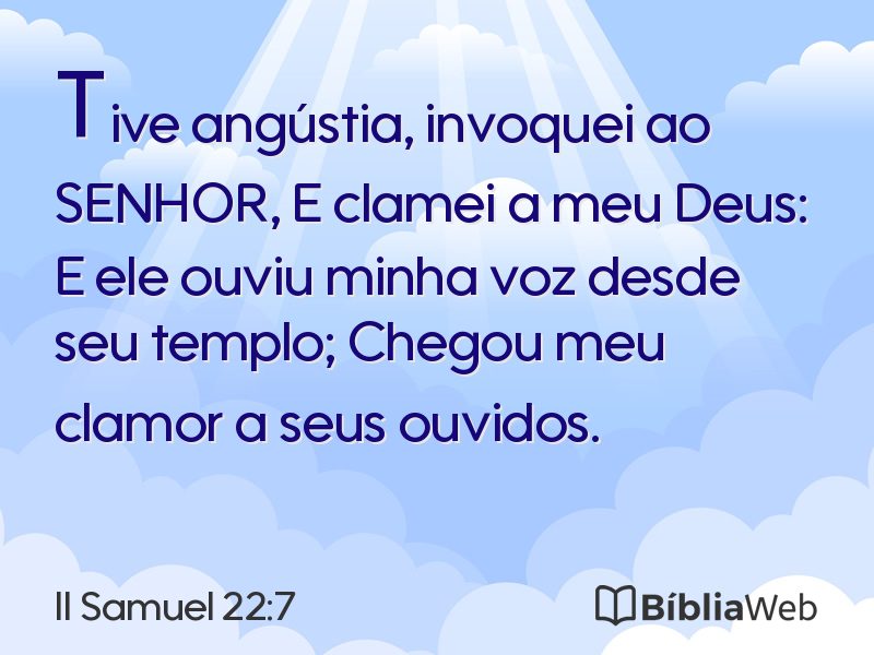 II Samuel 22:7 em imagem para compartilhar
