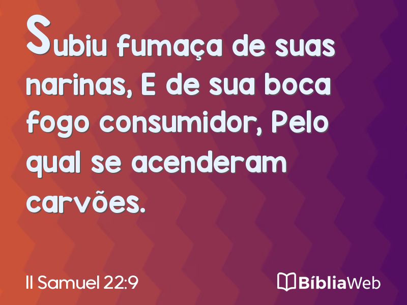 II Samuel 22:9 em imagem para compartilhar