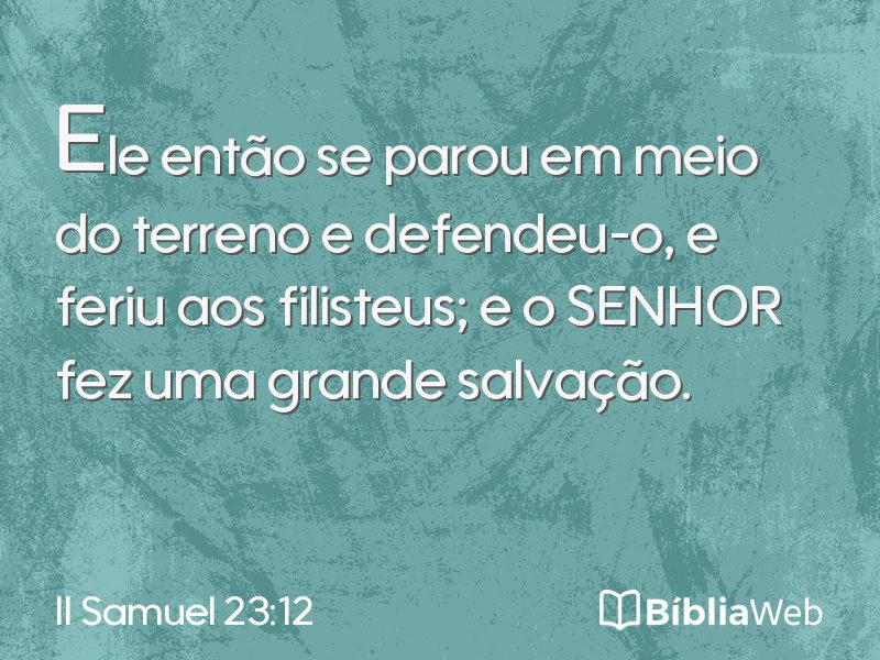 II Samuel 23:12 em imagem para compartilhar