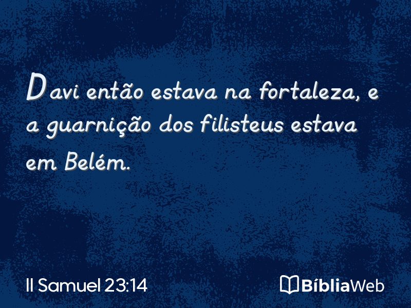 II Samuel 23:14 em imagem para compartilhar