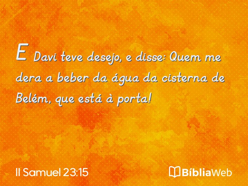 II Samuel 23:15 em imagem para compartilhar