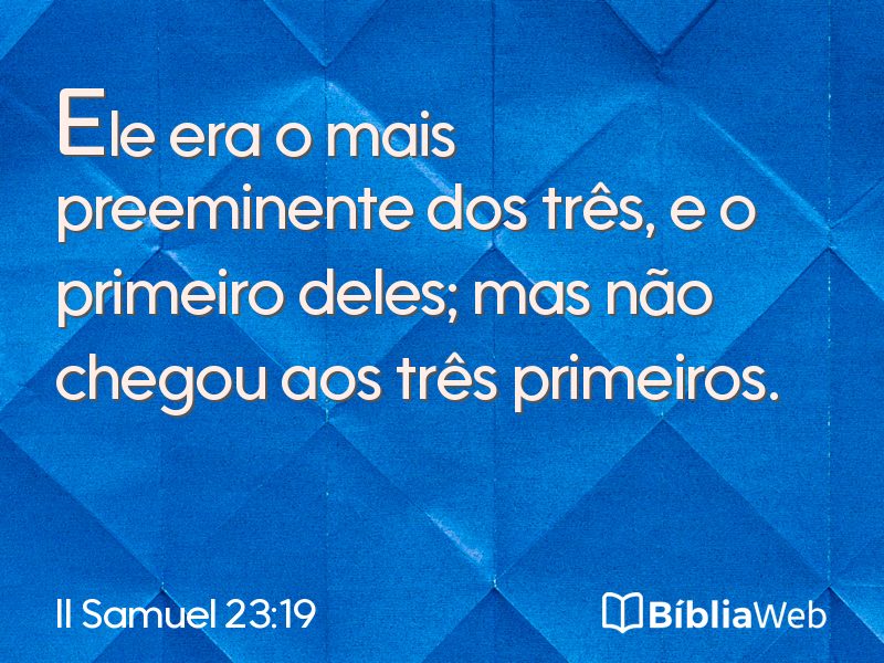 II Samuel 23:19 em imagem para compartilhar