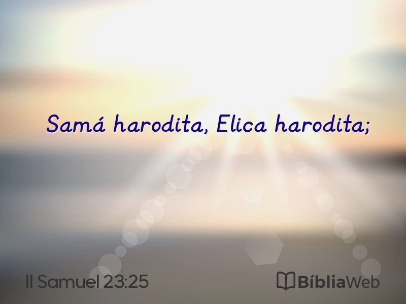 II Samuel 23:25 em imagem para compartilhar