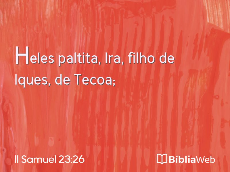 II Samuel 23:26 em imagem para compartilhar