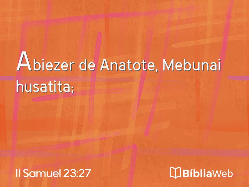 II Samuel 23:27 em imagem para compartilhar