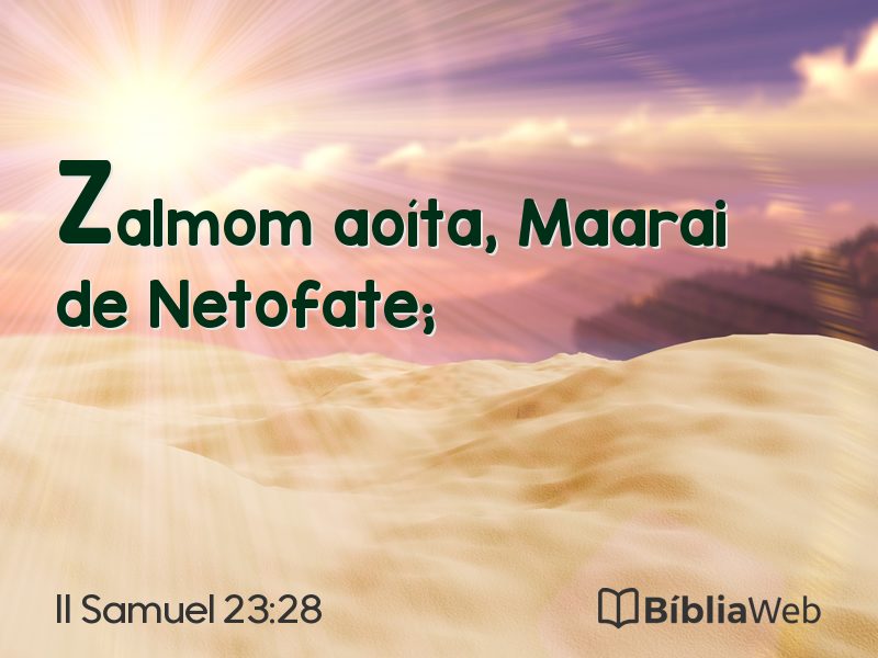 II Samuel 23:28 em imagem para compartilhar