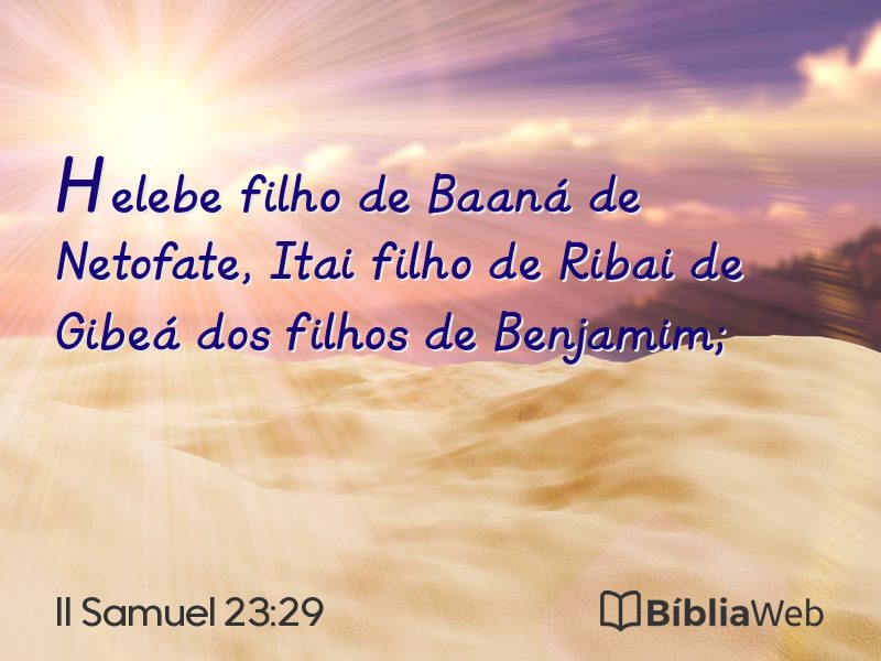 II Samuel 23:29 em imagem para compartilhar