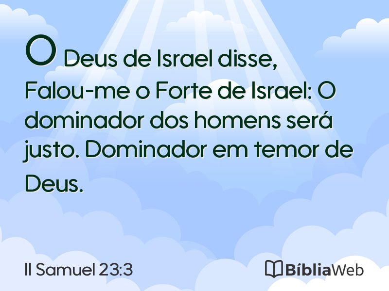 II Samuel 23:3 em imagem para compartilhar