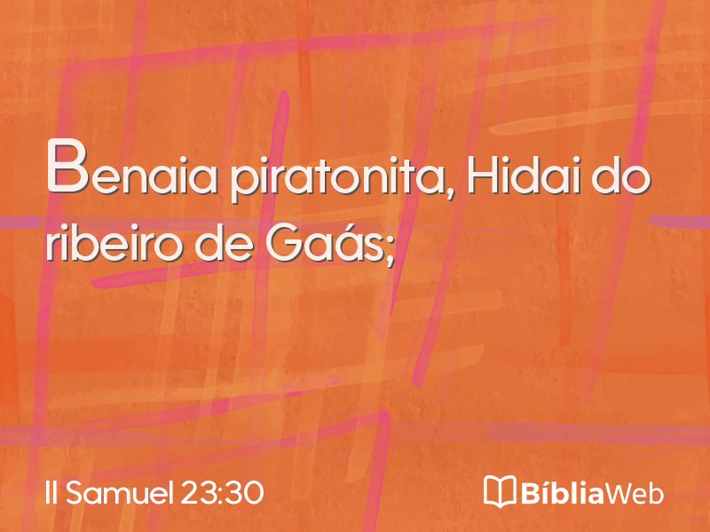 II Samuel 23:30 em imagem para compartilhar