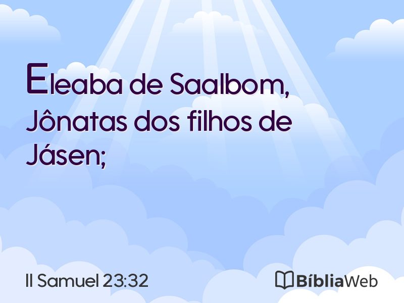 II Samuel 23:32 em imagem para compartilhar