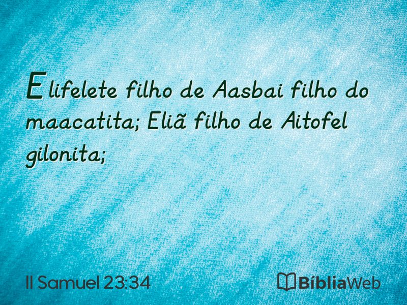 II Samuel 23:34 em imagem para compartilhar