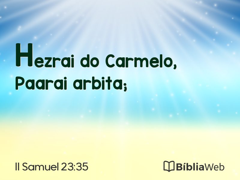 II Samuel 23:35 em imagem para compartilhar