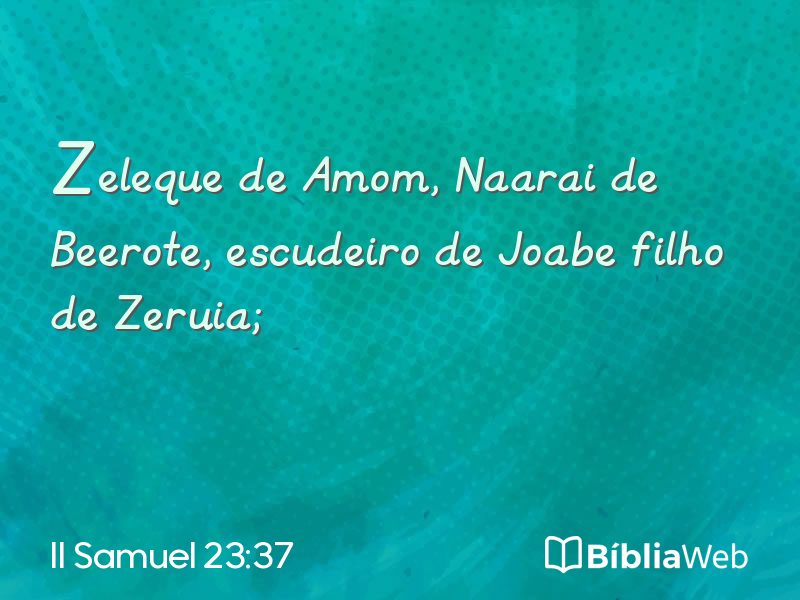 II Samuel 23:37 em imagem para compartilhar
