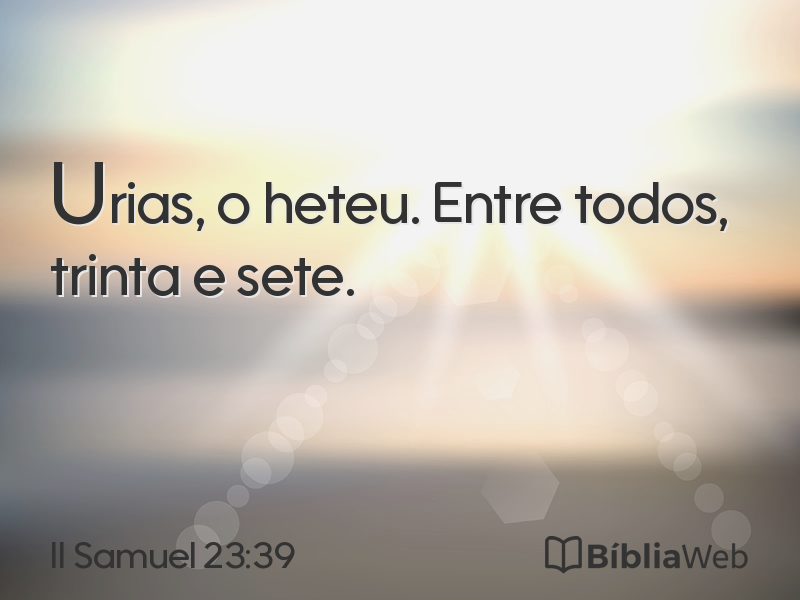 II Samuel 23:39 em imagem para compartilhar