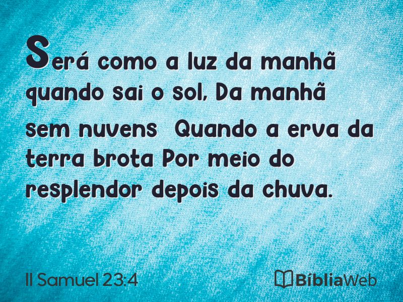 II Samuel 23:4 em imagem para compartilhar