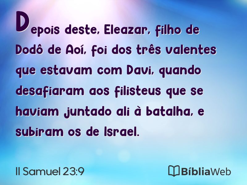 II Samuel 23:9 em imagem para compartilhar