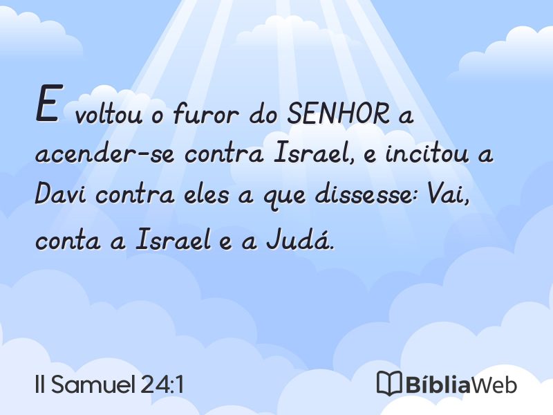II Samuel 24:1 em imagem para compartilhar
