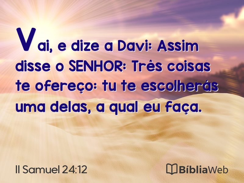 II Samuel 24:12 em imagem para compartilhar