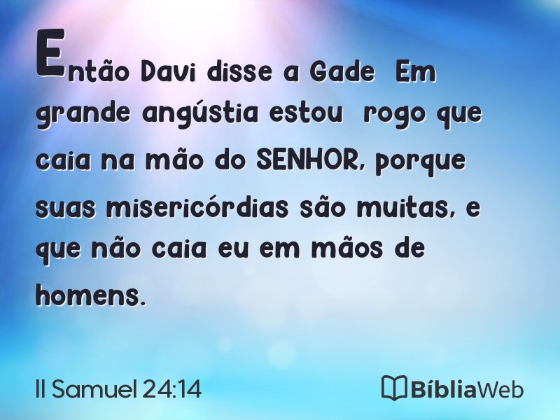 II Samuel 24:14 em imagem para compartilhar