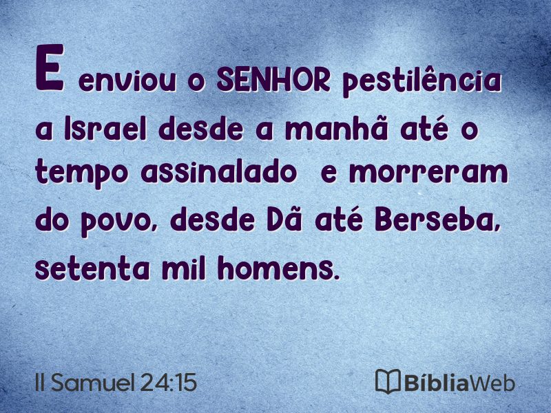 II Samuel 24:15 em imagem para compartilhar
