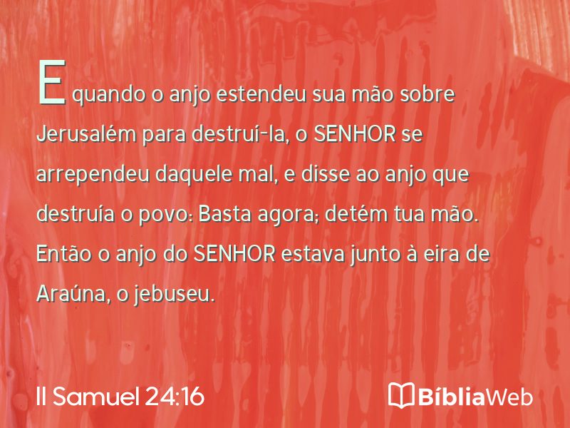 II Samuel 24:16 em imagem para compartilhar