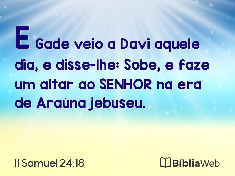 II Samuel 24:18 em imagem para compartilhar
