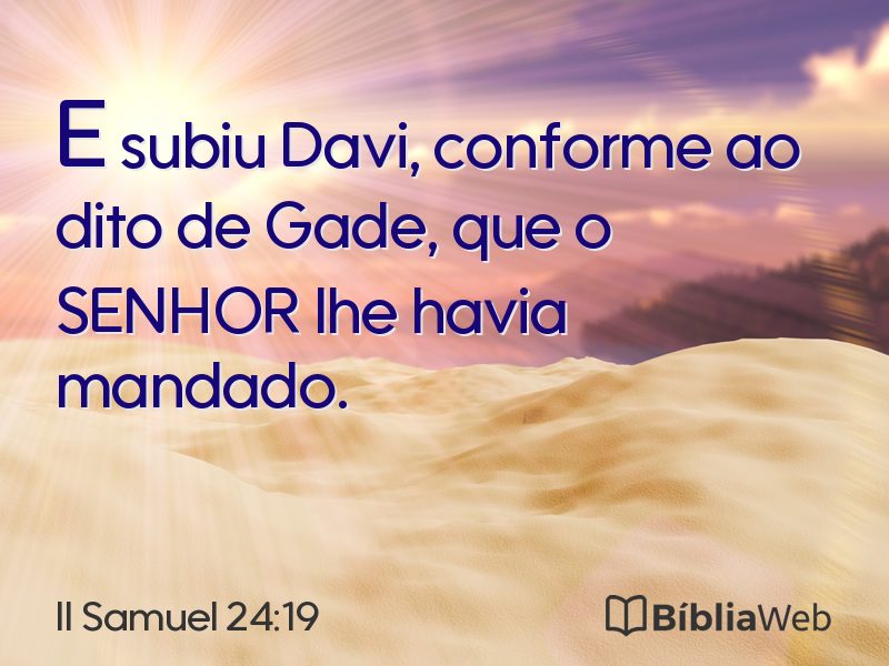 II Samuel 24:19 em imagem para compartilhar