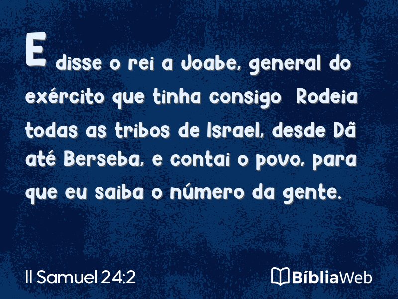 II Samuel 24:2 em imagem para compartilhar