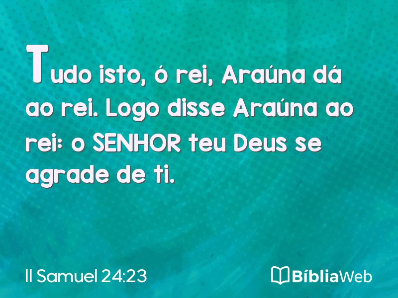 II Samuel 24:23 em imagem para compartilhar