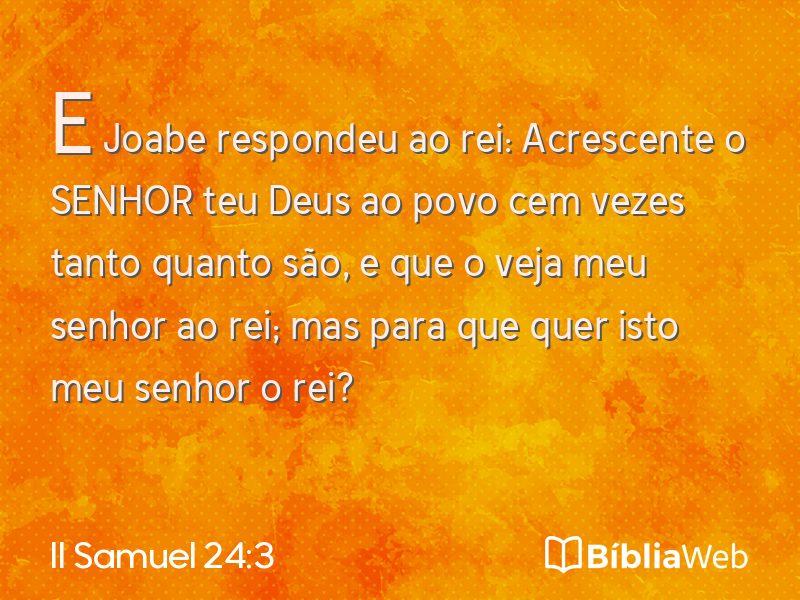 II Samuel 24:3 em imagem para compartilhar