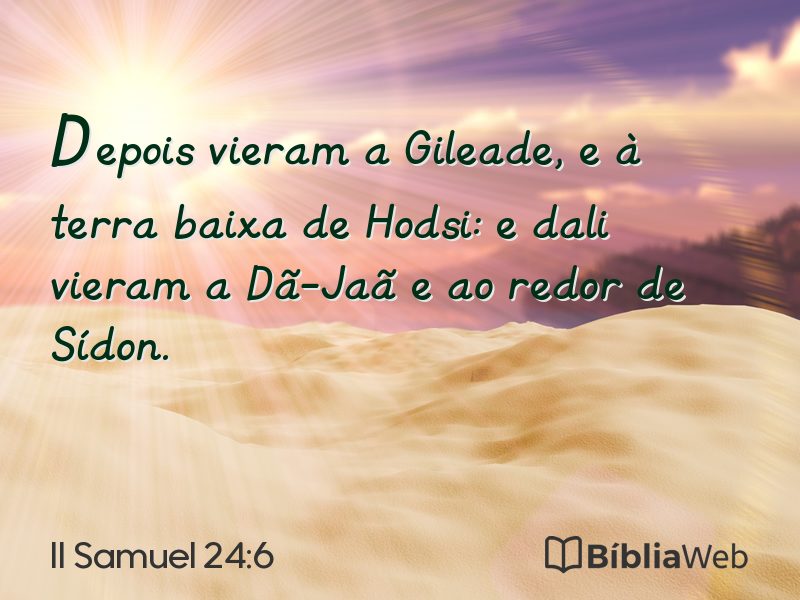 II Samuel 24:6 em imagem para compartilhar