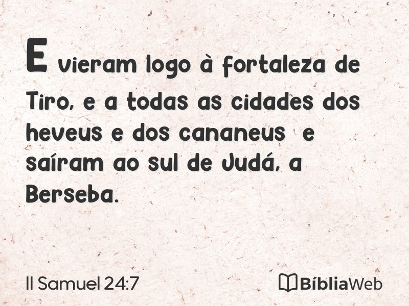 II Samuel 24:7 em imagem para compartilhar