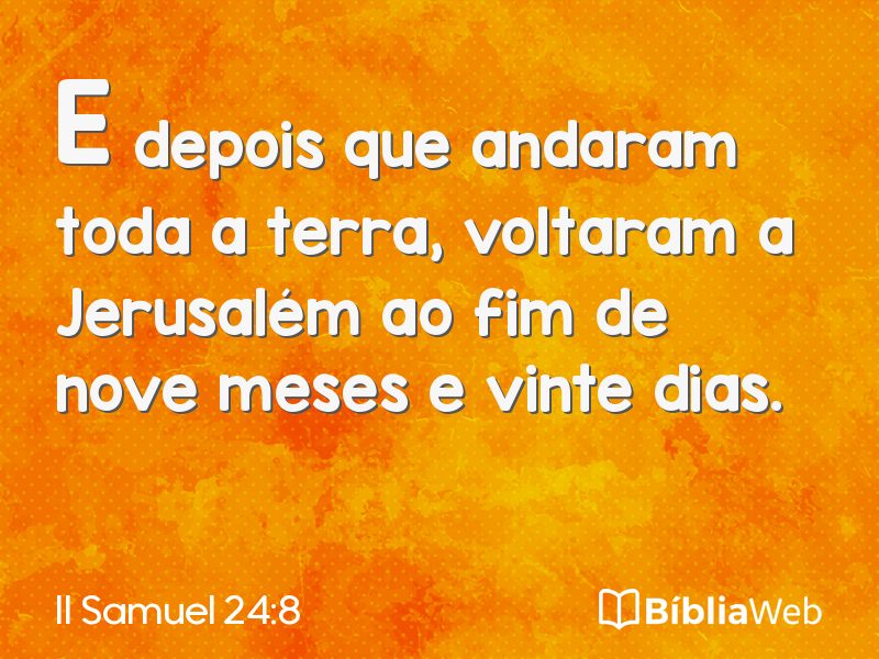 II Samuel 24:8 em imagem para compartilhar