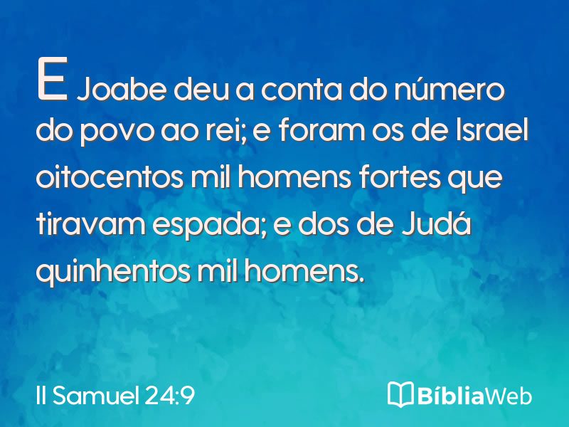 II Samuel 24:9 em imagem para compartilhar
